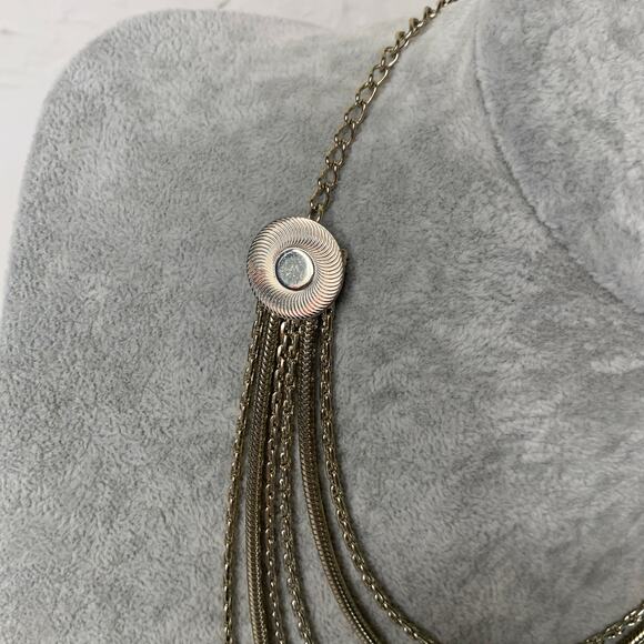 70s Vintage Gold Multistrand Necklace max 15.5" Length - Picture 3 of 4